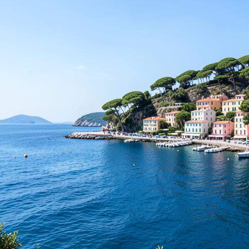 Vue sur la baie de la Côte d'Azur